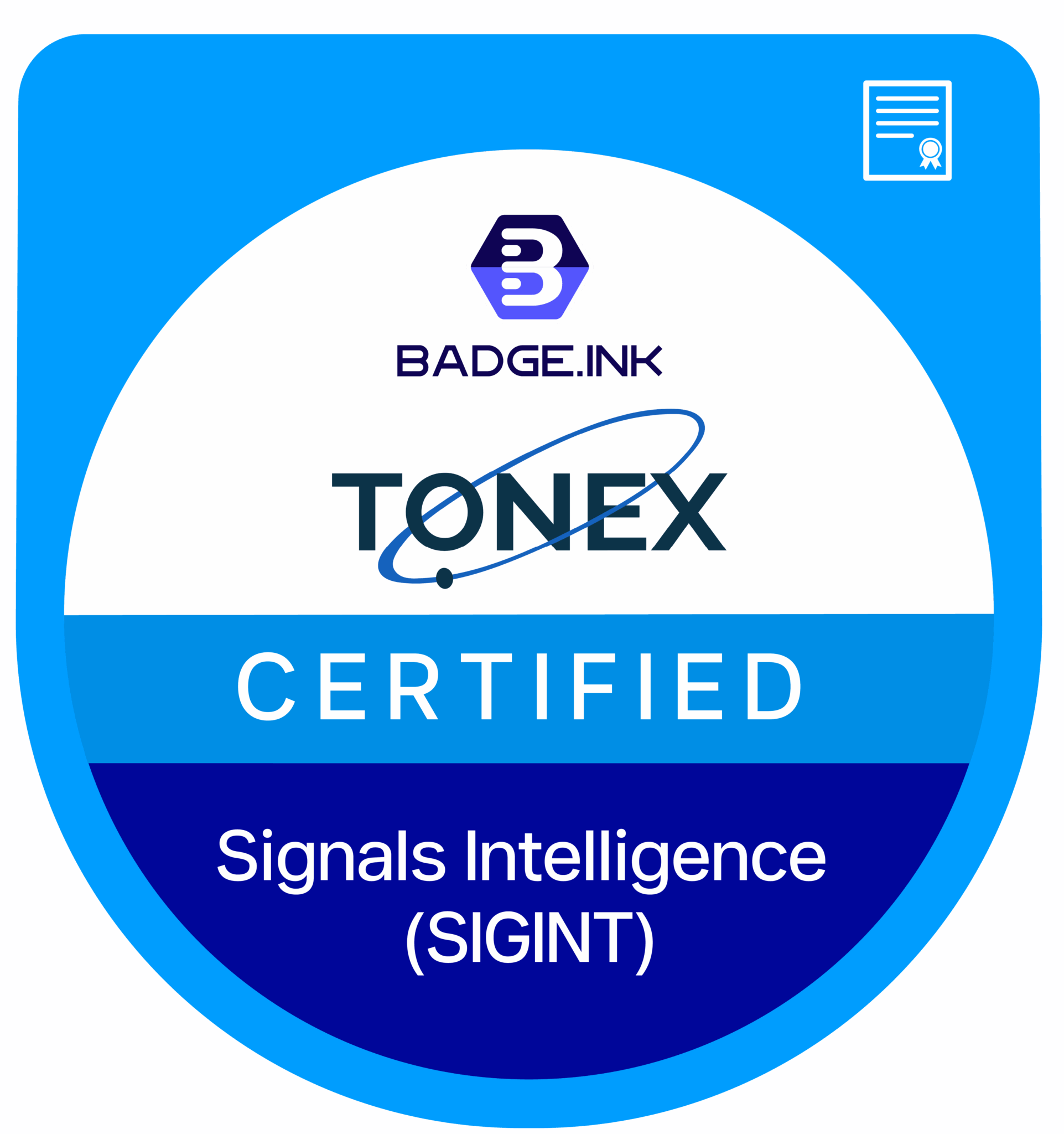 Signals Intelligence (SIGINT) – Badge Ink